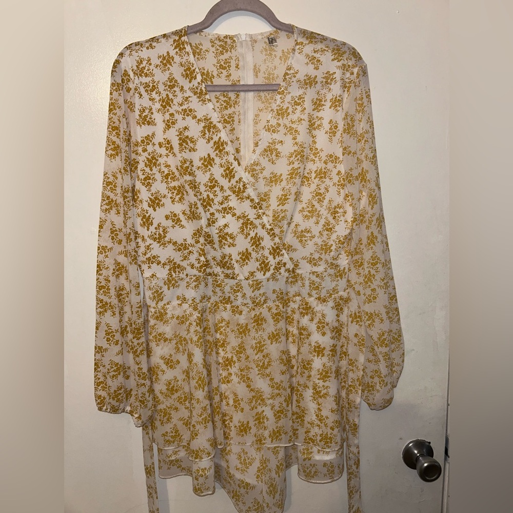 Yellow floral romper